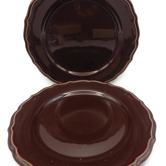 COPY - Two (2) Biltmore for Your Home LOUISA Chocolate Salad Plates - Picture 1 of 3